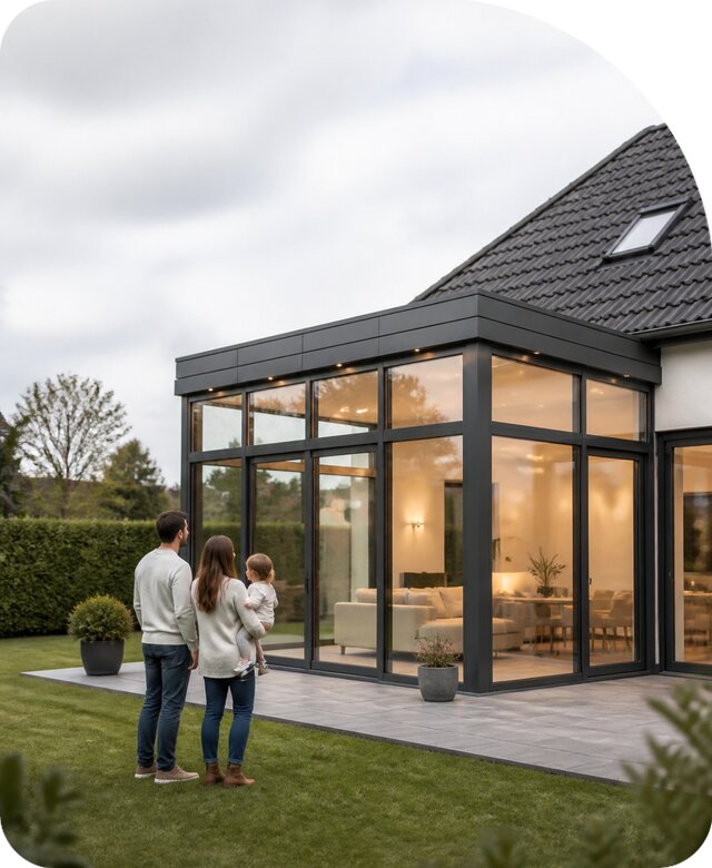 Пристройка с панорамными окнами в Сосновом Боре от 96501 р. | РадиДОМА-Снб